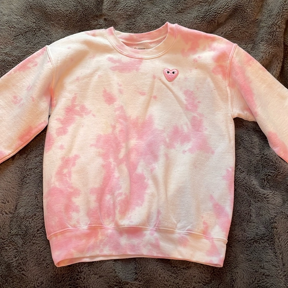 Pink tie die love shack fancy custom sweatshirt